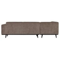 Statement Hoekbank Links Ribstof Taupe