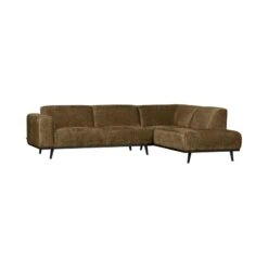 Statement Hoekbank Rechts Structure Velvet Brass