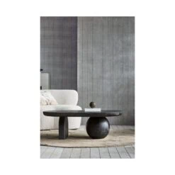 Steppe Salontafel Mangohout Zwart 110cm