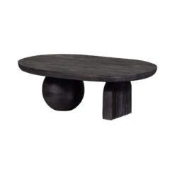 Steppe Salontafel Mangohout Zwart 110cm