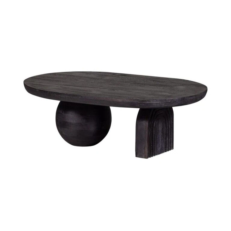 Steppe Salontafel Mangohout Zwart 110cm