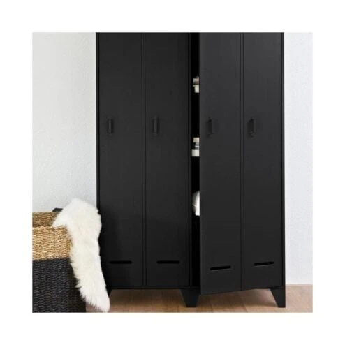 Stijn Lockerkast 2-Deurs Zwart 103cm