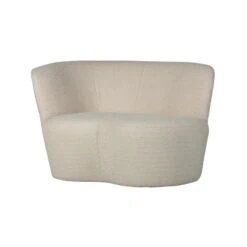 Stone Bankje Links Boucle Creme 112cm