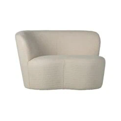 Stone Bankje Links Boucle Creme 112cm