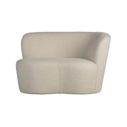 Stone Bankje Rechts Boucle Creme 112cm