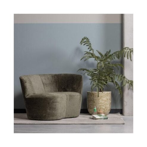 Stone Bankje Rechts Warm Groen 112cm