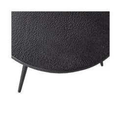 Suze Bijzettafel rond set van 2 Hout/Metaal Zwart