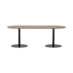 Tablo Eettafel ovaal VL Eikenhout pebble grey/zwart 220cm