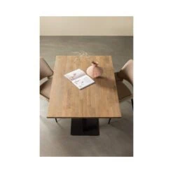 Tablo Eettafel rechthoek VL Eikenhout cashmere brown 120cm