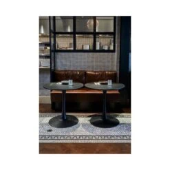 Tablo Eettafel rond VL Eikenhout zwart 80cm