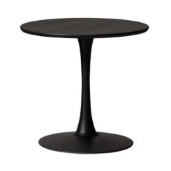 Tablo Eettafel rond VL Eikenhout zwart 80cm