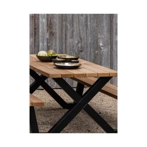 Tablo Picknicktafel Ayoushout met zwarte poot