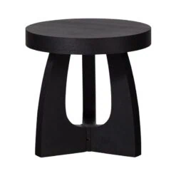 Tala Bijzettafel MDF Rond Zwart 45cm