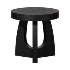 Tala Bijzettafel MDF Rond Zwart 45cm