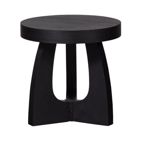 Tala Bijzettafel MDF Rond Zwart 45cm