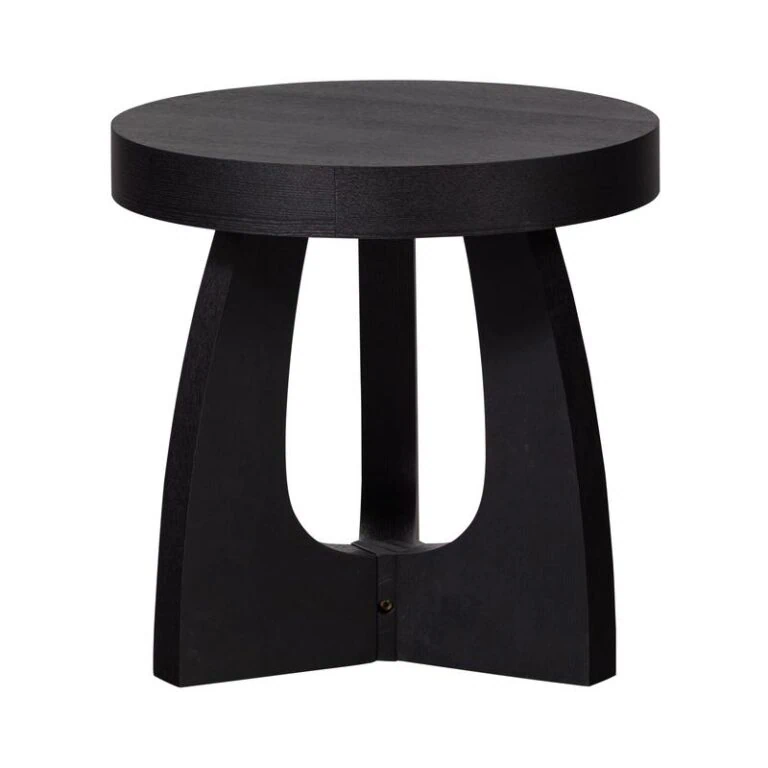 Tala Bijzettafel MDF Rond Zwart 45cm