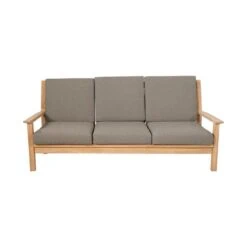 Teak Loungebank teak met kussen 180cm