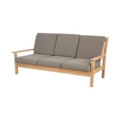 Teak Loungebank teak met kussen 180cm