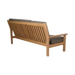 Teak Loungebank teak met kussen 180cm