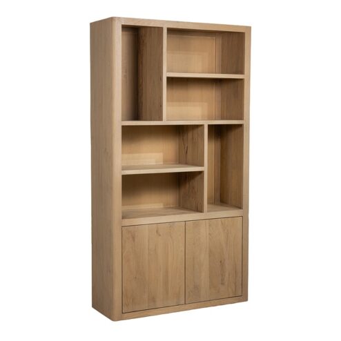 Tenna Boekenkast XL naturel mangohout 120cm