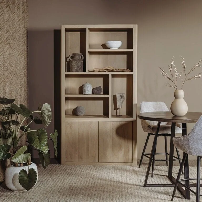 Tenna Boekenkast XL naturel mangohout 120cm