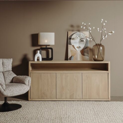 Tenna Dressoir naturel mangohout 180cm