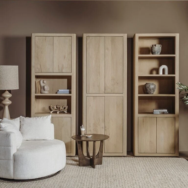 Tenna Vakkenkast naturel mangohout 80cm