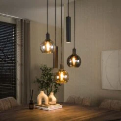 Tessio 5-lichts Hanglamp Getrapt Multikleur glas
