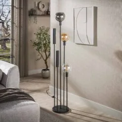 Tessio 5-lichts Vloerlamp Multikleur glas