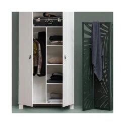 Ties Kledingkast Grenen Wit 111cm