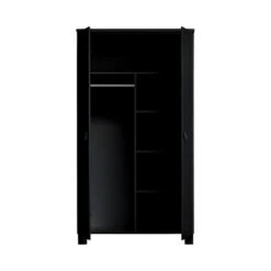 Ties Kledingkast Grenen Zwart 111cm