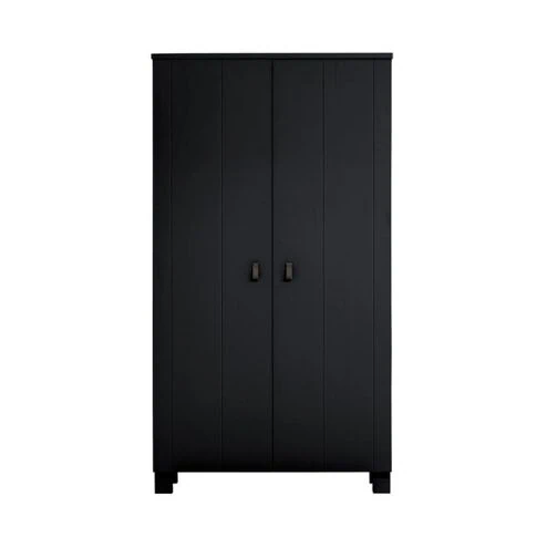 Ties Kledingkast Grenen Zwart 111cm