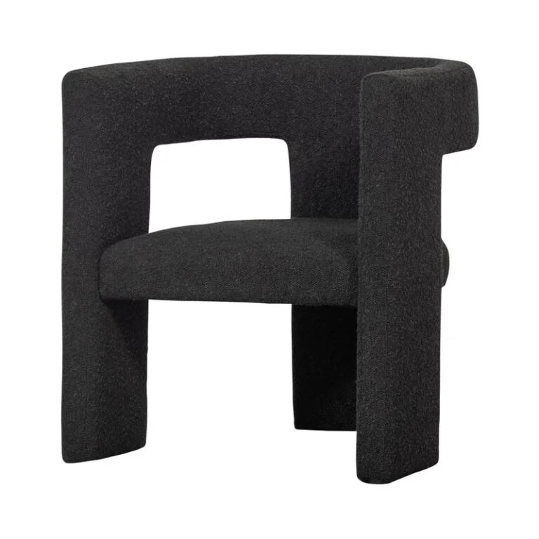 Tiwa Fauteuil Boucle Donkergrijs