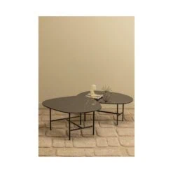 Vajen Salontafel organisch Zwart Marmerlook 70cm