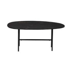Vajen Salontafel organisch Zwart Marmerlook 80cm