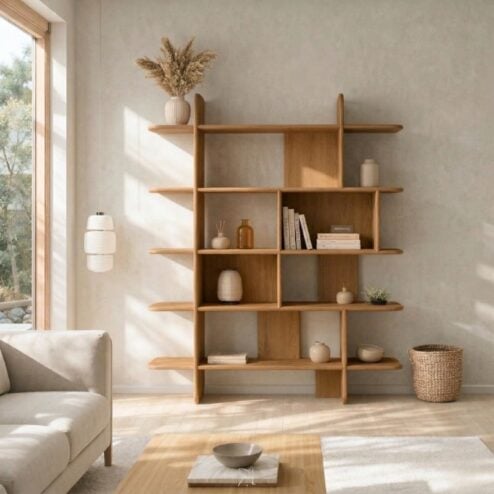 Quinn Vakkenkast naturel 140cm