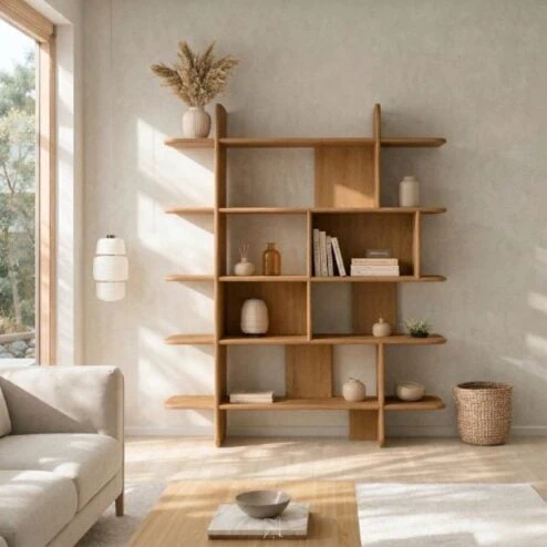 Quinn Vakkenkast naturel 140cm