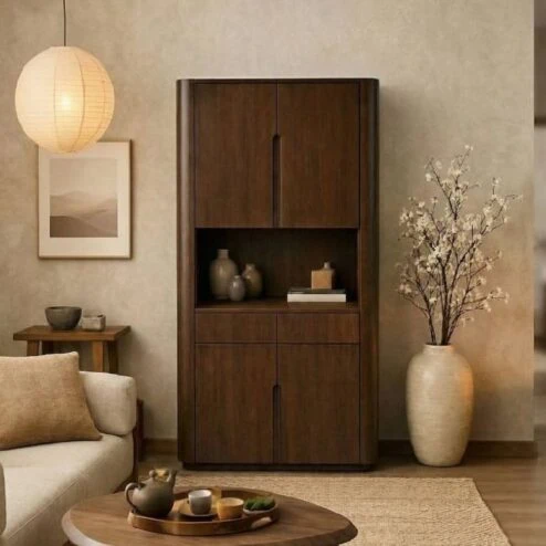 Vakkenkast Yama walnoot | 90cm