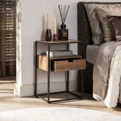 Valentina Nachtkastje 1 lade Keramiek Travertin 40cm