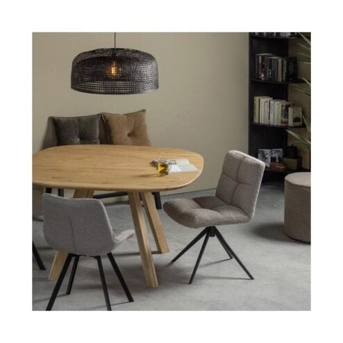 Vinny Draaistoel Boucle Zand