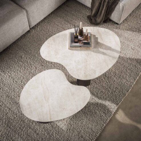 Vittoria Salontafel Aperto Set van 2 keramiek Bruin 102cm