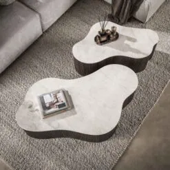 Vittoria Salontafel Grande Set van 2 keramiek Bruin 135cm