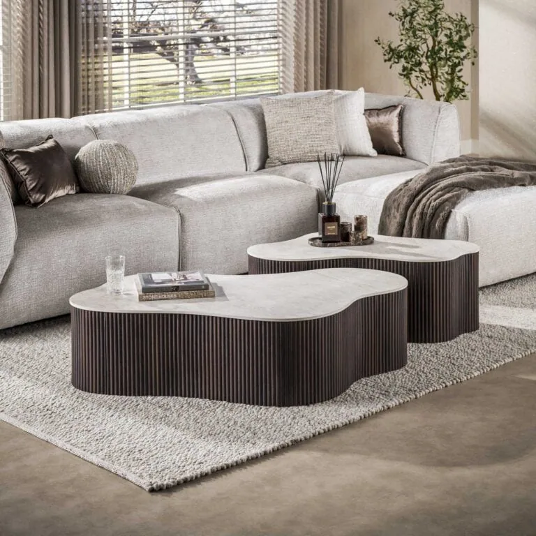 Vittoria Salontafel Grande Set van 2 keramiek Bruin 135cm