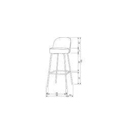 Vogue Barstoel Hoog Boucle Naturel