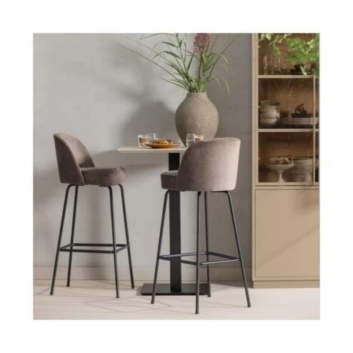 Vogue Barstoel Hoog Boucle Nougat