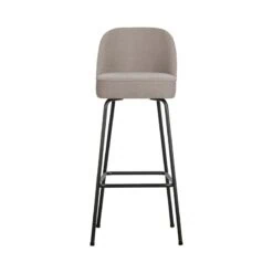 Vogue Barstoel Hoog Geweven Stof Zand