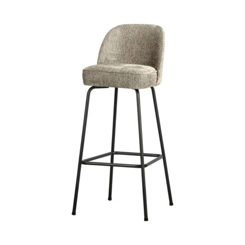 Vogue Barstoel Hoog Structure Velvet Wheatfield