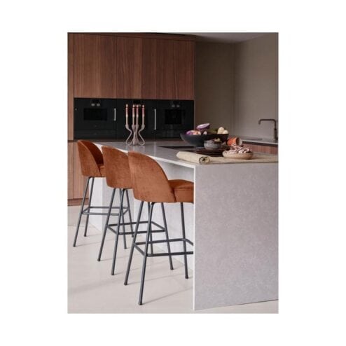 Vogue Barstoel Hoog Velvet Roest