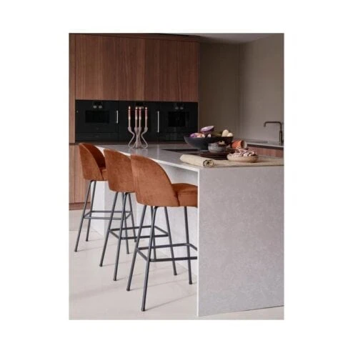 Vogue Barstoel Hoog Velvet Roest