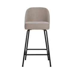 Vogue Barstoel Laag Geweven Stof Zand